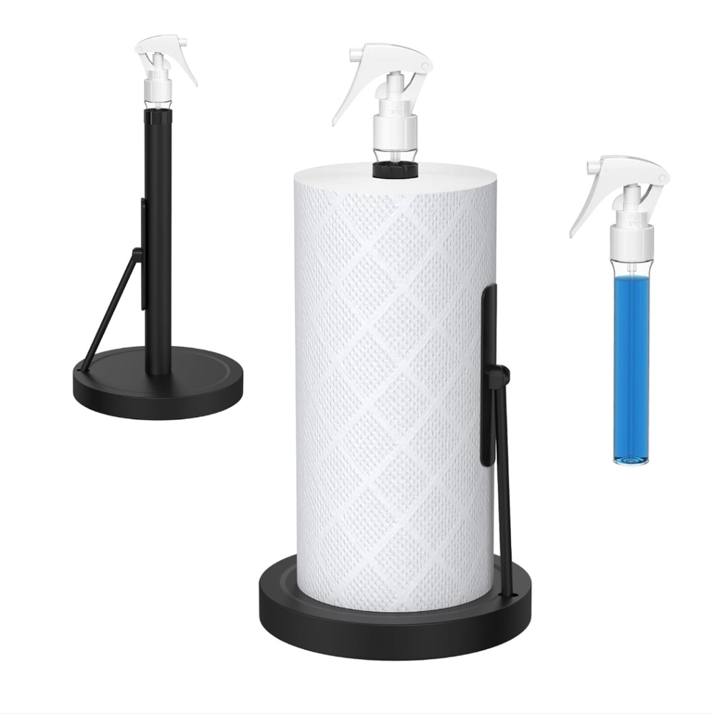 Paper Towel Holder with Spray Bottle